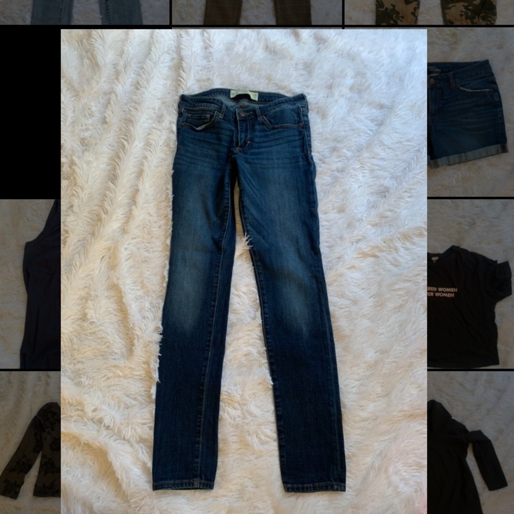 Abercrombie and fitch straight leg denim